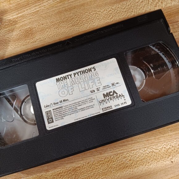 Monty Python's the Meaning of Life 1983 VHS Terry Gilliam Jones VTG  MCA British - Picture 6 of 6